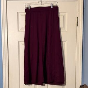 CJ Banks Rich Burgundy A-Line Skirt